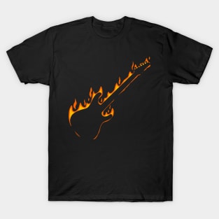 Fire Guitar (Orange Version) T-Shirt